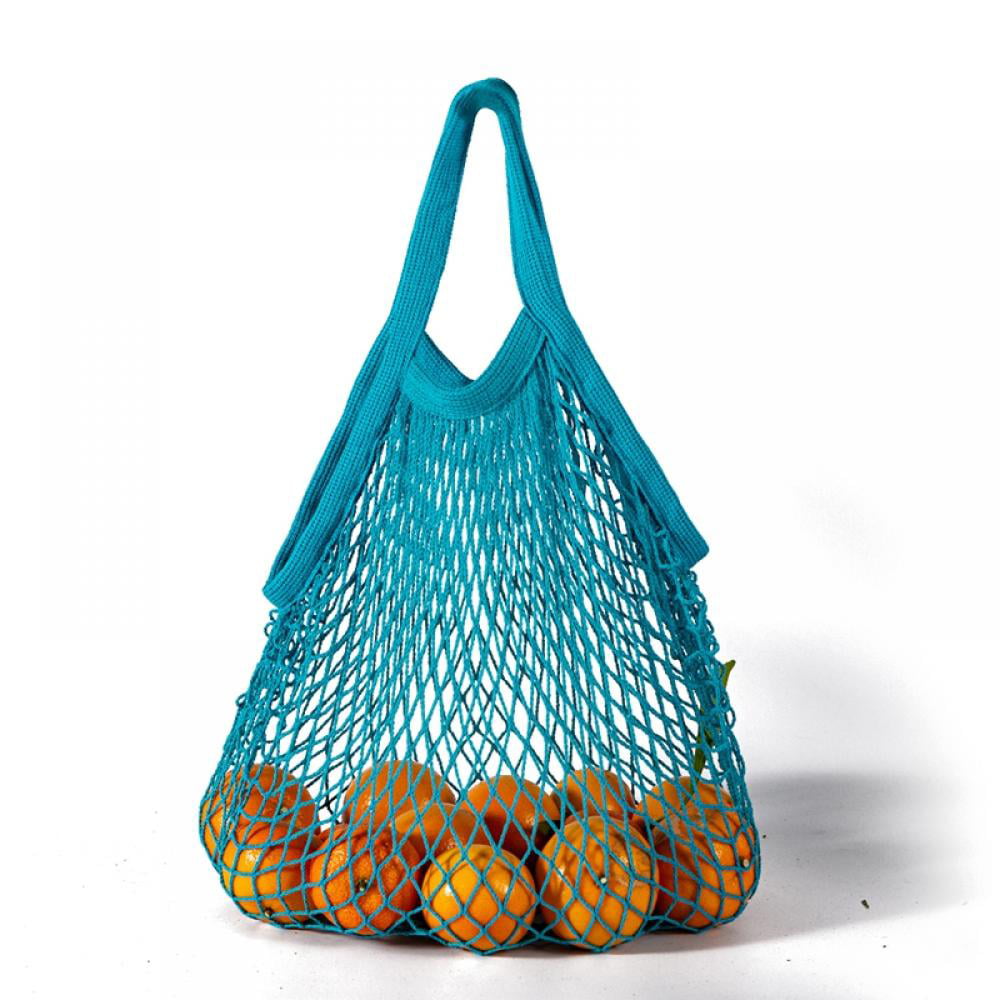 Cotton String Mesh Shopping Grocery Bag Reusable Tote Basketball Storage Net hi 