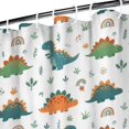 thumbnail image 3 of Dinosaur and Rainbow Pattern Shower Curtain 36"x72" ,Bathroom Decorative Shower Curtains Set with 12 Hooks,Modern Waterproof Washable Shower Curtain, 3 of 6