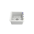 thumbnail image 3 of BOCCHI Sotto Undermount Fireclay 18 in. Single Bowl Kitchen Sink with Protective Bottom Grid and Strainer in White, 3 of 6
