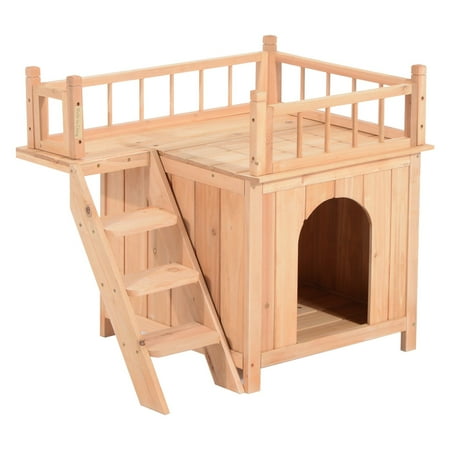 Pawhut 2-Story Indoor/Outdoor Wooden Cat House - Walmart.com Pawhut 2-Story Indoor/Outdoor Wooden Cat House - Walmart.com