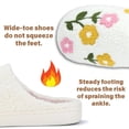 thumbnail image 3 of BERANMEY Cute Flower Print Slippers for Women Soft Plush Comfy Warm Slip-On Couple Womens Slippers Indoor Fluffy House Slippers for Womens Non-slip Fuzzy Flat Slides, 3 of 8