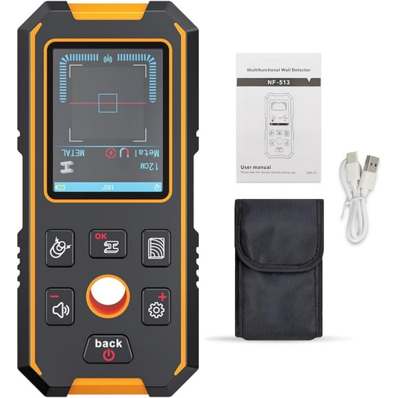 Upgraded Stud Finder Detector - HD LCD Display with Smart Sensor for Wood Studs, Metal & AC Wire Detection, Audio Alarm, Lithium Battery, Accurate Wall Scanner for DIY Home Improvement