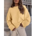 thumbnail image 3 of Suéter PRETTYGARDEN Oversized Peludo Cuello Redondo Amarillo Talla L, 3 of 8