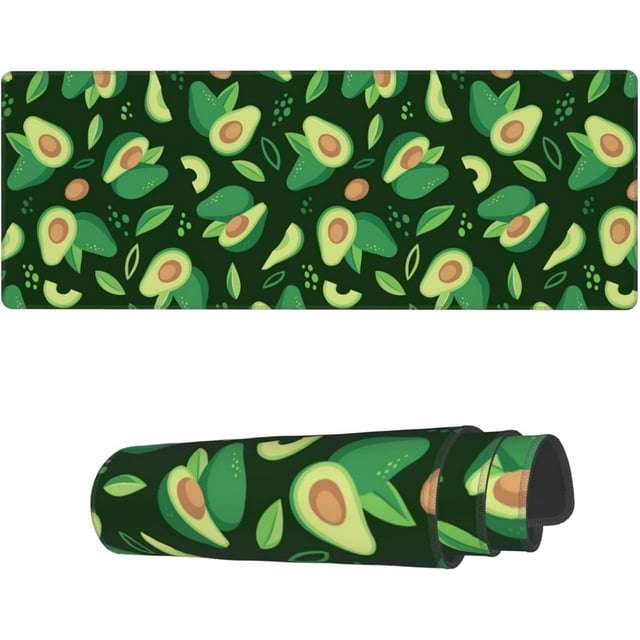 Healthy Avocado Cute Pattern Laptop Mouse Pad 31.5X 11.8 inch NonSlip Large Keyboard Rubber Writing Table Mat Perfect for Office and Home