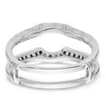 thumbnail image 5 of 14K White Gold Ring Band Wedding Diamond Round Blue & Guard, 5 of 7