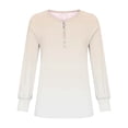thumbnail image 6 of Josdec Women's Gradient Ombre Long Sleeve Pullover Top, Notch Henley V-Neck Loose Lightweight Casual Daily Fashion T Shirts S-3XL, 6 of 7