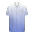 thumbnail image 4 of S-5X Mens Big & Tall Shirts with Pocket Plus Size Short Sleeve Button-Down T-Shirts Lightweight Gradient Collared Hawaiian Beach Tees Tops, 4 of 6