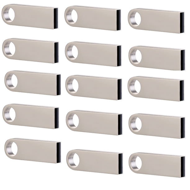 Unidad Flash Usb De 16 Gb, Paquete De 100 Unidades Flash Usb 2.0 De 16 Gb, Paquete De 100 Unidades Flash Usb A Granel, Unidad Flash, Paquete De 100 Unidades De Memoria Usb De 16 Gb Lcwamy (Plata Al Po