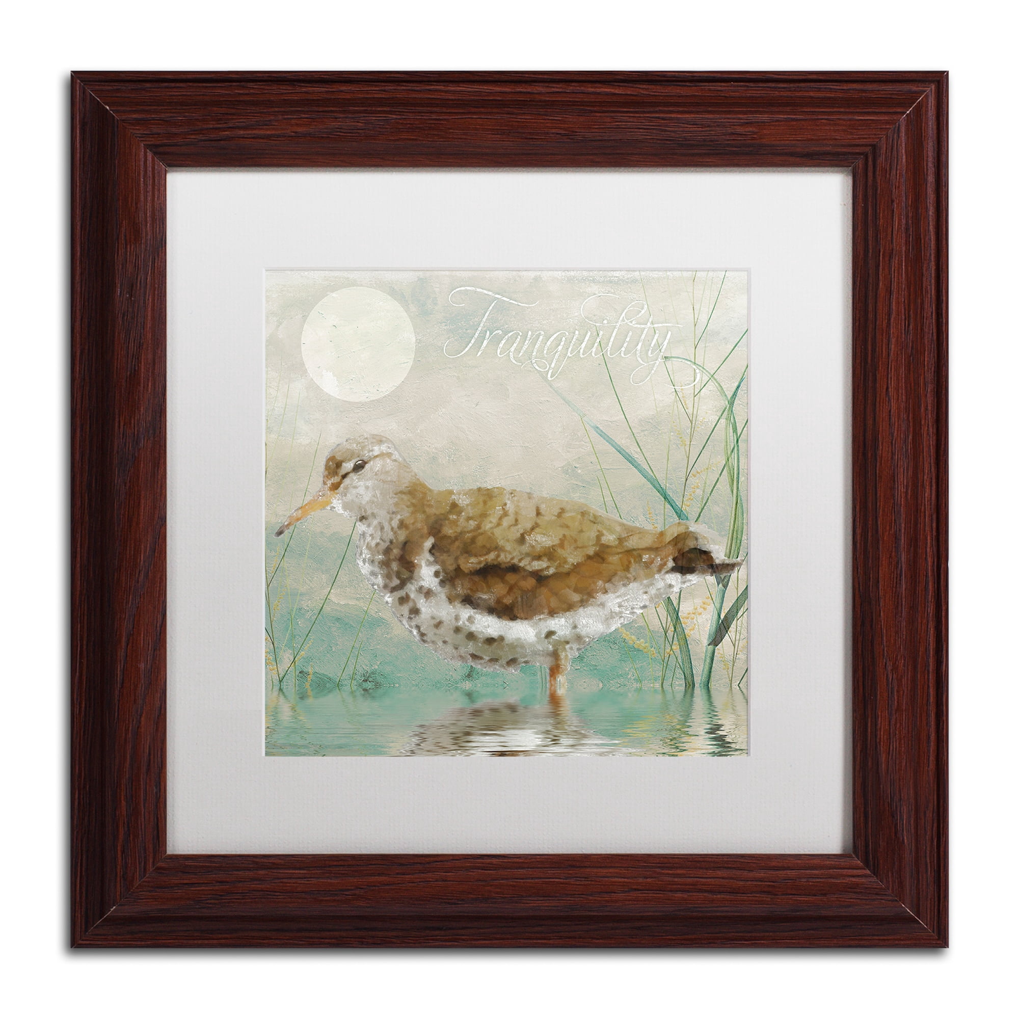 Trademark Fine Art "Sand Piper II" Canvas Art by Color Bakery White Matte, Wood Frame