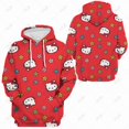 thumbnail image 1 of Chandails à Capuchon Imprimés HELLO KITTY pour Femmes, Hauts d'Automne et de Printemps, Nouveaux Chandails en Molleton, Chandails à Capuchon à Capuche avec Poche Dessin Animé pour Femmes HELLO KITTY Y2K, 1 of 7