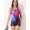 black, variant on ATTRACO Womens Sports One-piece Swimsuit Color Block Sports Swimsuit Flat Leg Gradient Swimwear
