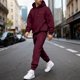 thumbnail image 1 of Ceisia Men's Loose Fit Heart & Love Print Hooded Sweatshirt & Jogger Set - Warm Stretch Casual Two-Piece Tracksuit Gifts, 1 of 5