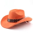 thumbnail image 1 of Western Cowboy Hat With Curved Brim For Outdoor Travel And Riding Adventures In Country Style, 1 of 3