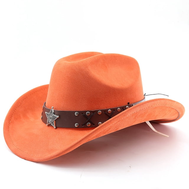 Western Cowboy Hat With Curved Brim For Outdoor Travel And Riding Adventures In Country Style