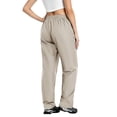 thumbnail image 5 of APEXFWDT Women's Packable Rain Pants Lightweight Nylon Waterproof Hiking Fishing Pants Elastic Waist Casual Pant for Outdoor,XL,Khaki, 5 of 7