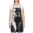 thumbnail image 3 of Easygdp Butterfly Angel Wings Art Apron Waterdrop Resistant with 2 Pockets,Oil Resistant Cooking Kitchen Chef Apron for Women Men, 3 of 7