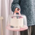 thumbnail image 5 of Practical Home Cake Box Dust Proof Plastic Pastry Storage Boxes Dessert Container Round Cake Carrier, 5 of 5