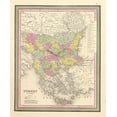 thumbnail image 2 of Vintage Maps 15x17 White Modern Wood Framed Museum Art Print Titled - Turkey 1849, 2 of 4