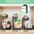 2 Pack Under Sink Organizer, Height Adjustable Pull out