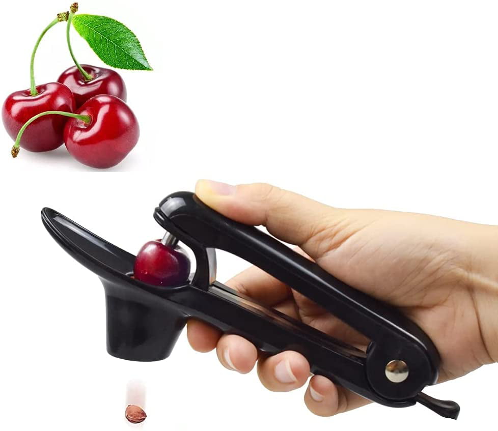 Cherry Stoner Seed and Olive Remover with Space-Saving Lock Design for Making Cherry Jam and Dishes Cherry Pitter Tool Green 