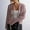 154#Pink, variant on Ftwytp Plus Size Sweater for Women Open Front Long Sleeve Cardigan Crew Neck Jumpers Jacket Lace-up Solid Color Knitwear Striped Ribbed Sweater