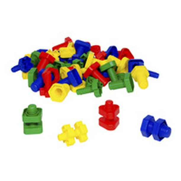 School Specialty Skill Building Nuts and Bolts Set, Plastic, Assorted