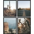 thumbnail image 3 of PixonSign 4 PCS Adhesive Canvas Posters Southwest Texas Arizona Saguaro Cactus Desert Landscape Prints Nature Wilderness Photography Modern Art Decor Retro Scenic Artwork for Bedroom - 11"x14" Black, 3 of 5