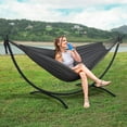 thumbnail image 6 of SUNCREAT Hammocks Standing Patio Hammock, Portable Hammock with Stand Foldable, Dark Gray, 6 of 8