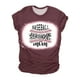 thumbnail image 1 of Mujeres Casual Béisbol Mamá Tie-dyed Impreso Manga corta Cuello redondo Pullover Blusa Camiseta Tops OAVQHLG3B Store lin121212, 1 of 5
