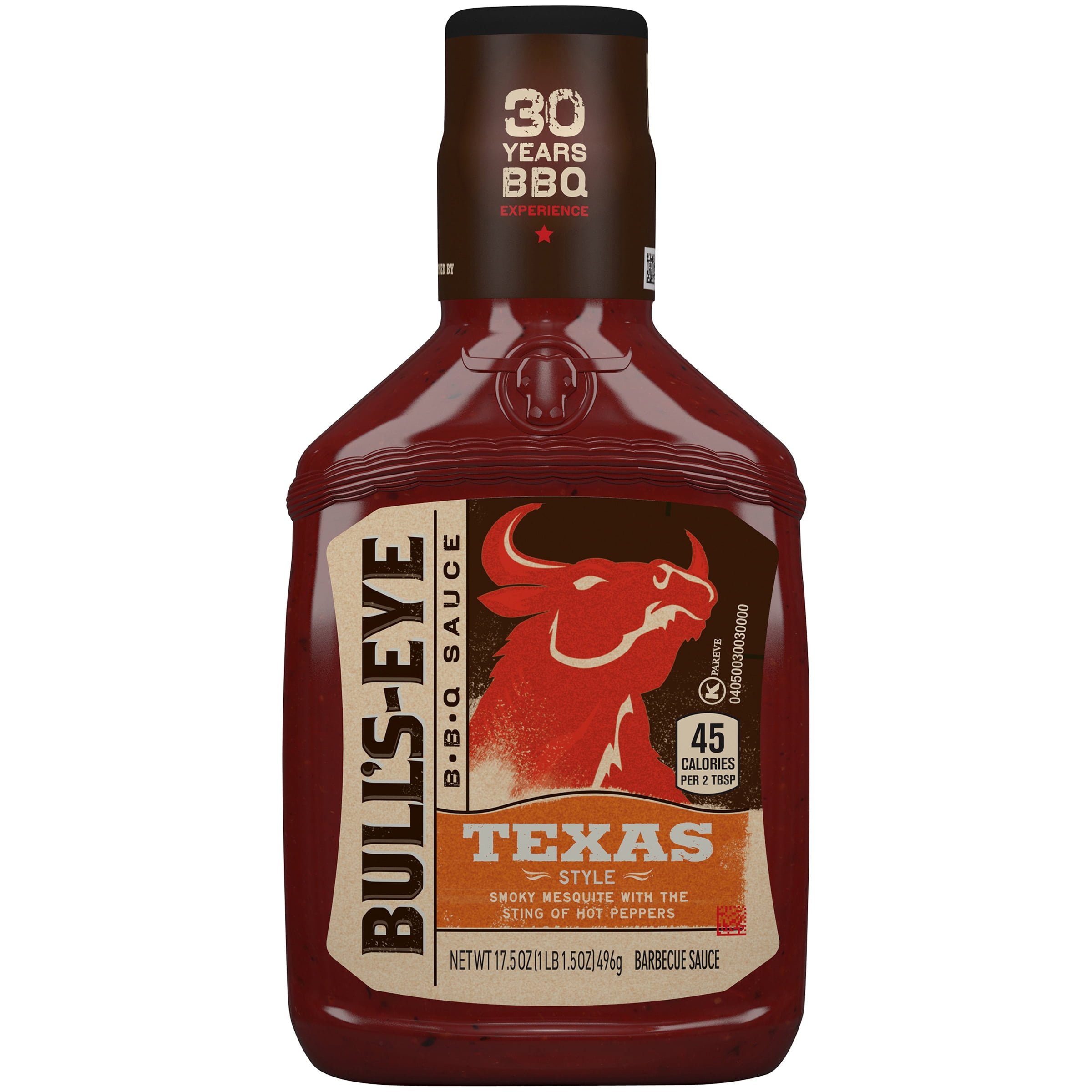 Bull's Eye Texas Style Barbecue Sauce, 17.5 oz Bottle