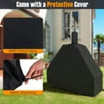 thumbnail image 5 of Costway Outdoor Pizza Oven Wood Fired Pizza Oven with 600D Oxford Fabric Cover, 5 of 10