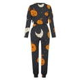 thumbnail image 4 of QATAINLAV Two Piece Sets for Women Fashion Halloween Print Tracksuit Long Sleeve Pullover Tops and Drawstring Harem Sweatpants with Pockets Plus Size Lounge Set Today Sales Black 4XL, 4 of 6