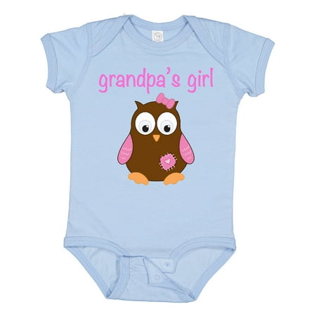 

Inktastic Grandpa s Girl - Owl Gift Baby Girl Bodysuit