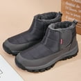 thumbnail image 6 of Ulsto Men's waterproof and warm faux fur-lined ankle boots, anti-slip winter hiking boots, 6 of 11