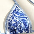 thumbnail image 4 of ROHUUQUE Women's 3 Piece Bikini Sets Floral Print Halter Top with Beach Sarong Cover Up Modest Swimwear, 4 of 7