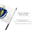 thumbnail image 2 of Promopatriot MA Massachusetts State Mini Stick Flag 4x6 inch Polyester with 11 inch Plastic Pole Handheld, 2 of 5