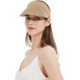 thumbnail image 3 of Sombrero de sol plegable enrollable para mujer, gorra de playa de paja de ala ancha, cierre de bucle y visera de Golf ajustable-2004 café Vhermosa Gorras y Gorros, 3 of 6