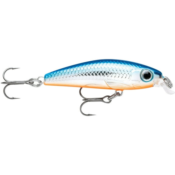 Rapala Ultra Light Minnow Jerkbait, Sinking, 1-1/2", 1/8oz, Silver Blue