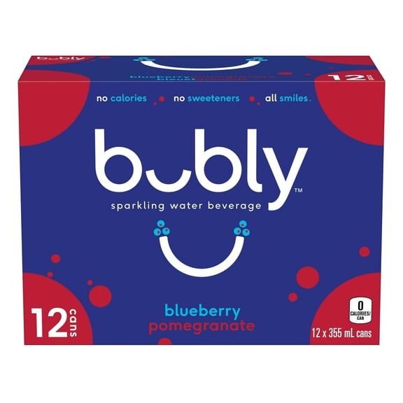 Bubly Sparkling Water – Zero Calorie Flavored Water – 12-Pack 355mL (12 oz)