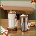 thumbnail image 4 of Travel Coffee Mug, Smart Sensing Intelligent Display, 14 Oz Insulated Travel Coffee Mug, Summer Cold Storage Portable Car Stainless Steel Water Cup, White-Brown, 4 of 8
