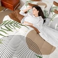 thumbnail image 4 of Homewish Geometric Stripes Circle 7-Piece Twin Bedding Sets for Female Men Teens,Vintage Aesthetic Bedding Comforter Set,Botanical Plants Leaves Breathable Sheet Sets,Breathable Home Decor, 4 of 8