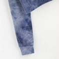 thumbnail image 3 of Aayomet Women Pullover Cropped Hoodies Long Sleeves Colorblock Tie Dye Sweatshirts Casual Crop Tops Dark Blue,L, 3 of 3