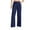 Navy, variant on KAUOD Girls Dress Uniform Pants Baggy Wide Leg Straight Long Trousers with Pockets Teen Kids Performance Business Pants