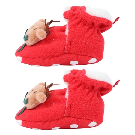 

Hemoton 1 Pair of Baby Winter Shoes Warm Christmas Floor Shoes Sole Prewalker