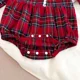 thumbnail image 5 of Traje de hermanas para niñas, mono a cuadros rojo para niñas, nuevo estilo de primavera, vestido de manga larga para niños, ropa de una pieza para niños, 5 of 6