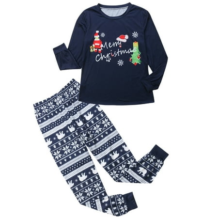 

Lisenrain Christmas Family Matching Pyjamas Set Xmas Santa Kids Sleepwear