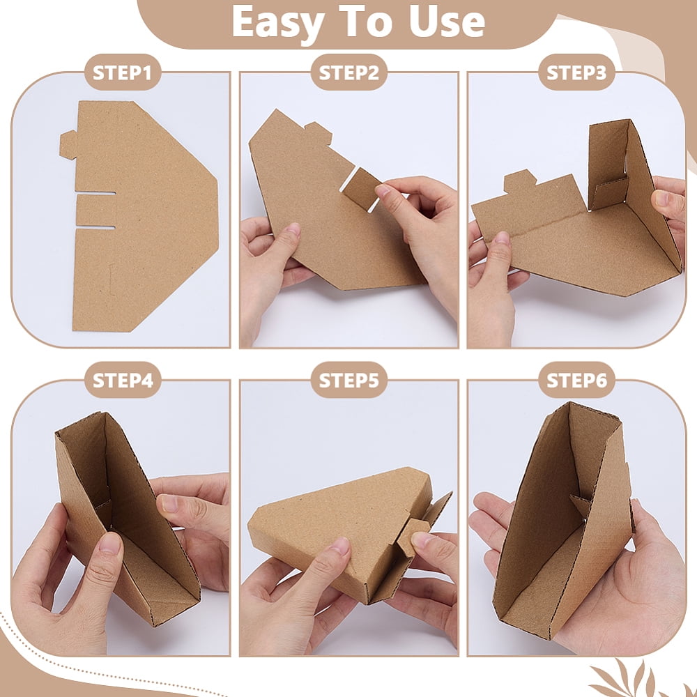 100pcs Triangle Paper Picture Frame Corner Protectors Painting Artworks Corner Guards Goldenrod 140x215x1.7mm
