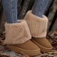 thumbnail image 4 of Women's Snow Boots, Warm Fuzzy Lined Short Booties with Platform Sole, 4 of 7