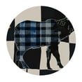 thumbnail image 4 of WYYP Bear Deer Checkered Pattern Round Tablecloth - Great for Home Kitchen/Parties/Holiday Dinner - 100% Polyester Fiber - Full Width Single-Sided Printing White, 4 of 8