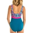 thumbnail image 2 of Dolfin Aquashape Women's Color Block Moderate Scoop Back Swimsuit in Ibiza, Size 14, 2 of 2